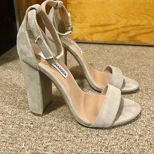 Steve Madden Taupe Suede Carrson Heeled Sandal